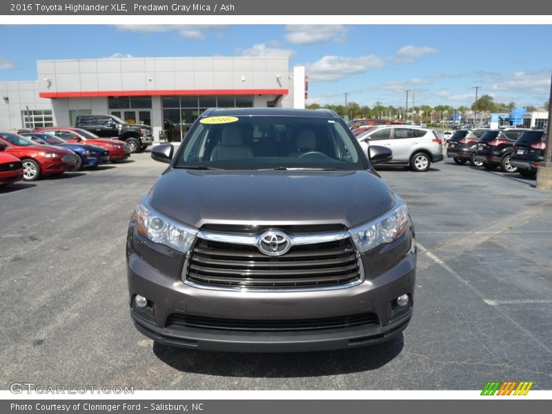 Predawn Gray Mica / Ash 2016 Toyota Highlander XLE