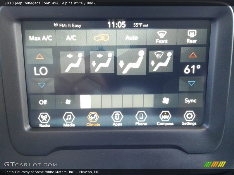 Controls of 2018 Renegade Sport 4x4