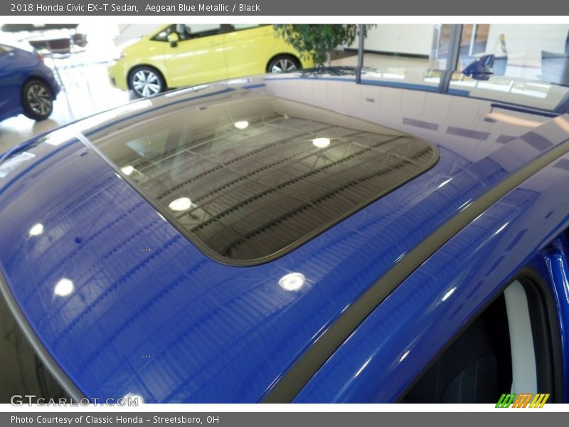 Aegean Blue Metallic / Black 2018 Honda Civic EX-T Sedan