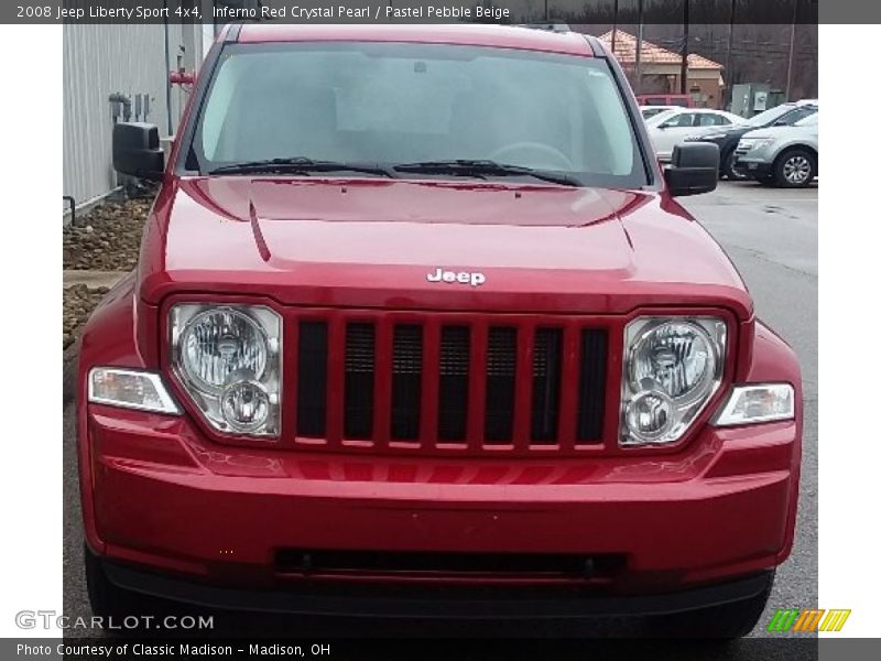 Inferno Red Crystal Pearl / Pastel Pebble Beige 2008 Jeep Liberty Sport 4x4