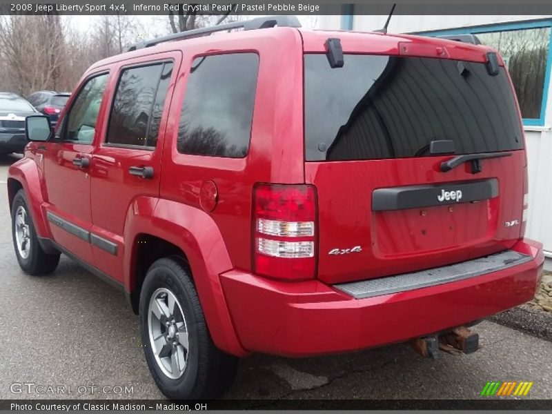 Inferno Red Crystal Pearl / Pastel Pebble Beige 2008 Jeep Liberty Sport 4x4