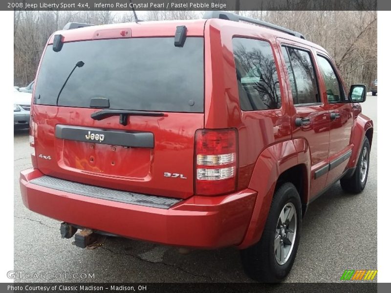 Inferno Red Crystal Pearl / Pastel Pebble Beige 2008 Jeep Liberty Sport 4x4