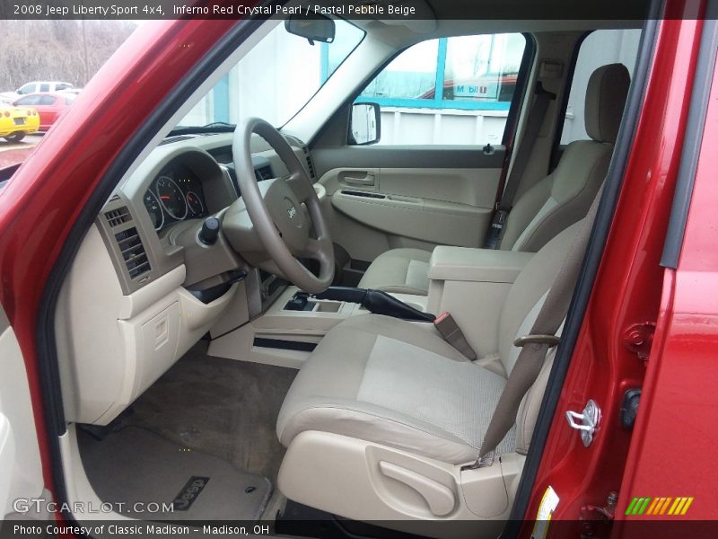 Inferno Red Crystal Pearl / Pastel Pebble Beige 2008 Jeep Liberty Sport 4x4