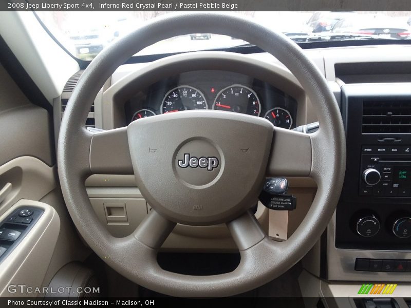 Inferno Red Crystal Pearl / Pastel Pebble Beige 2008 Jeep Liberty Sport 4x4
