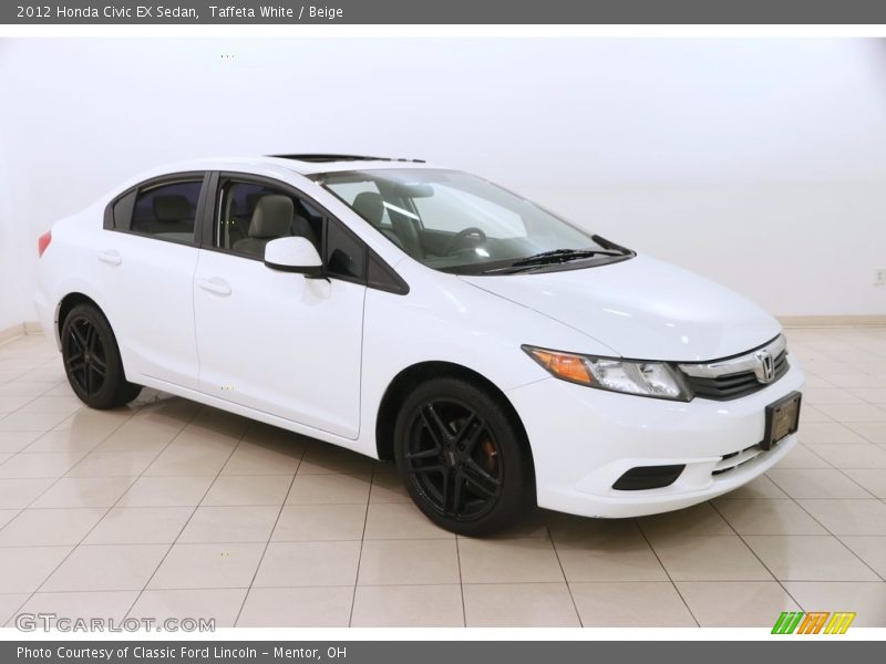 Taffeta White / Beige 2012 Honda Civic EX Sedan