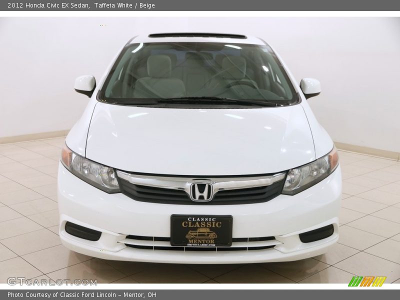Taffeta White / Beige 2012 Honda Civic EX Sedan