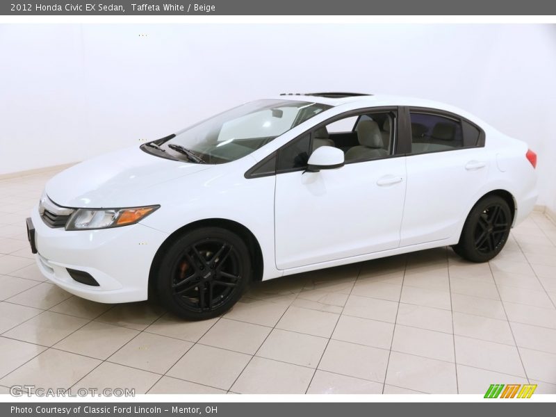Taffeta White / Beige 2012 Honda Civic EX Sedan