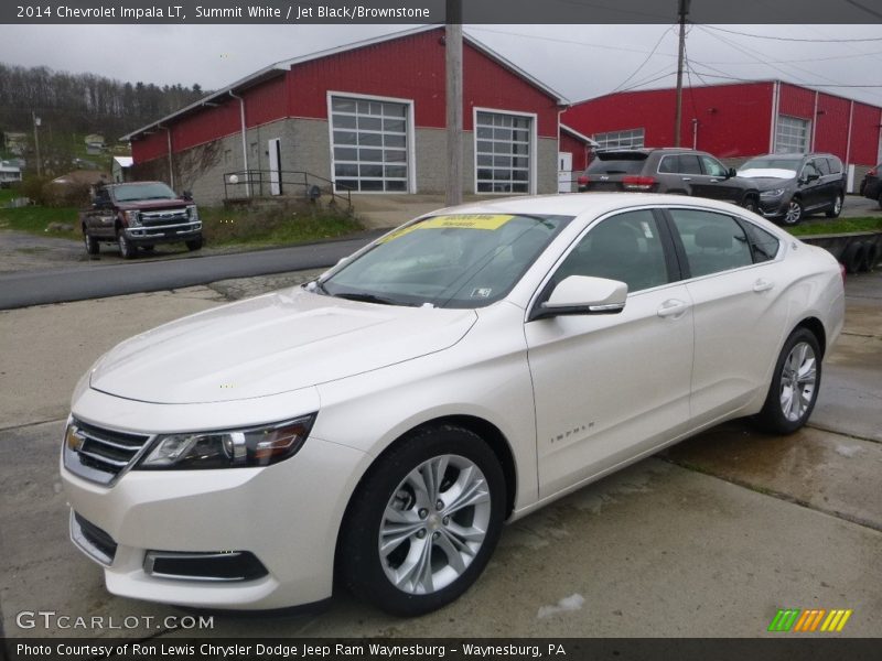 Summit White / Jet Black/Brownstone 2014 Chevrolet Impala LT