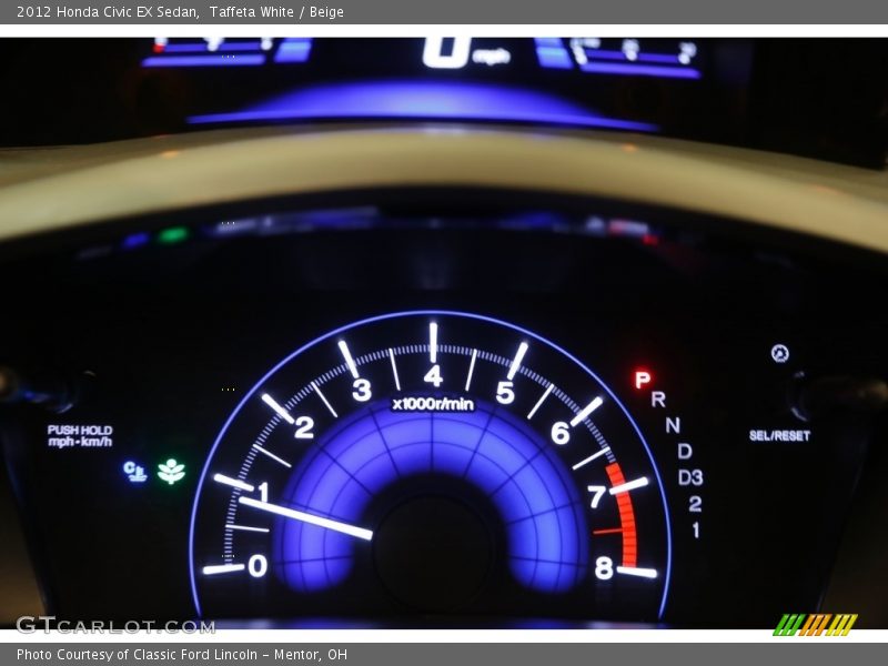 Taffeta White / Beige 2012 Honda Civic EX Sedan