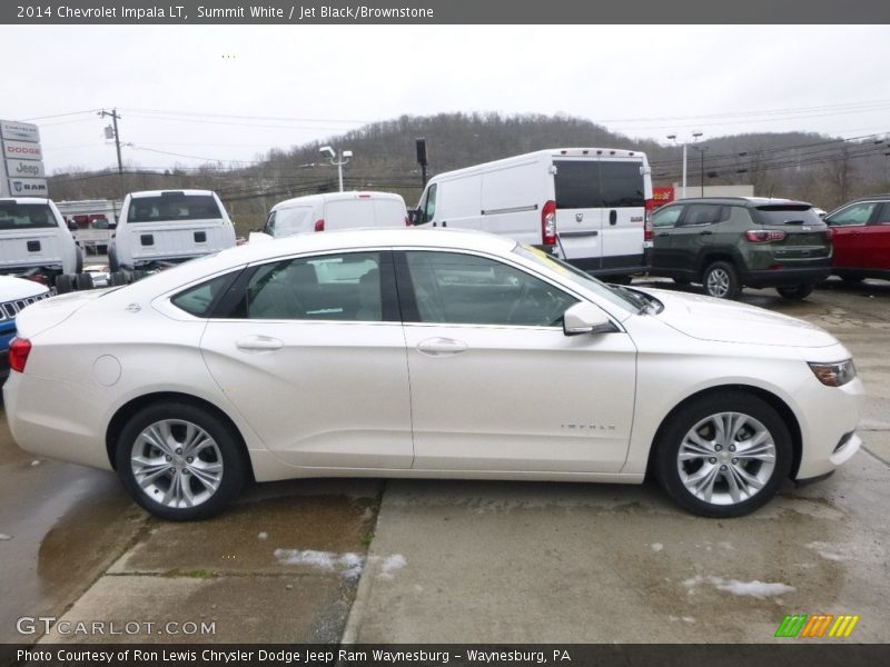 Summit White / Jet Black/Brownstone 2014 Chevrolet Impala LT