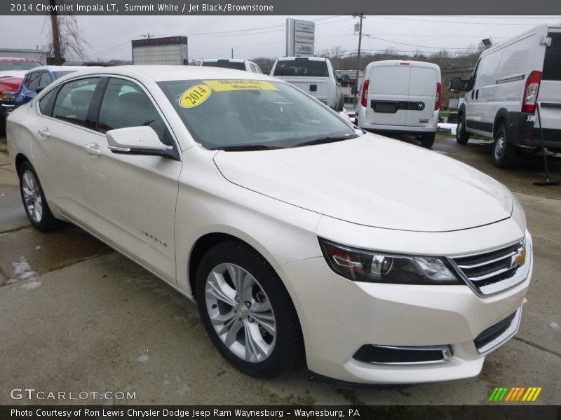 Summit White / Jet Black/Brownstone 2014 Chevrolet Impala LT
