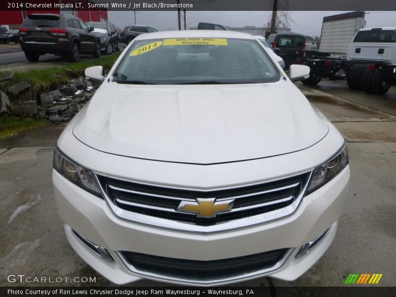 Summit White / Jet Black/Brownstone 2014 Chevrolet Impala LT