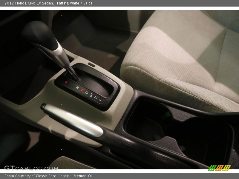 Taffeta White / Beige 2012 Honda Civic EX Sedan