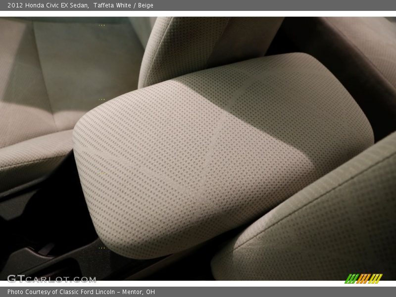 Taffeta White / Beige 2012 Honda Civic EX Sedan