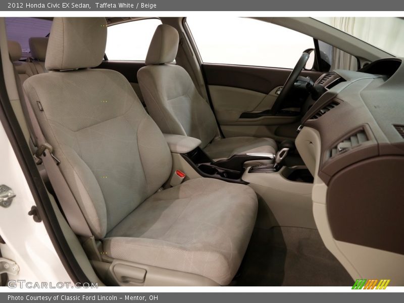 Taffeta White / Beige 2012 Honda Civic EX Sedan