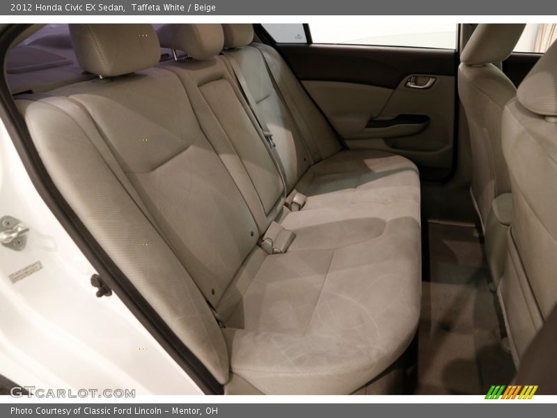 Taffeta White / Beige 2012 Honda Civic EX Sedan