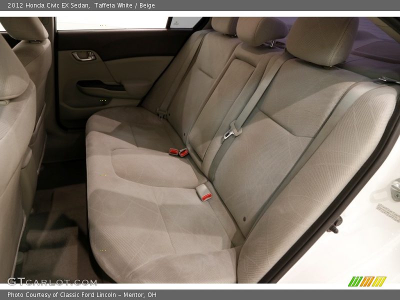 Taffeta White / Beige 2012 Honda Civic EX Sedan