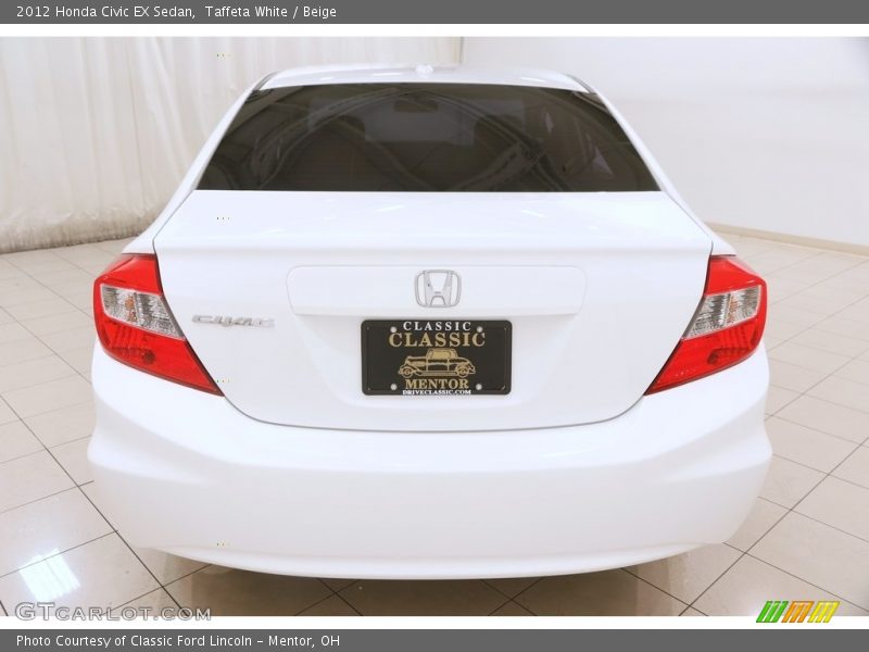 Taffeta White / Beige 2012 Honda Civic EX Sedan