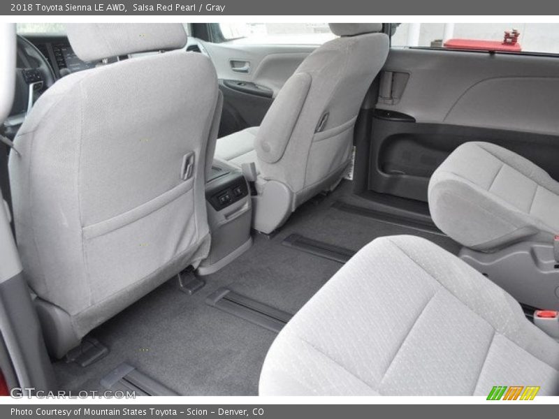 Rear Seat of 2018 Sienna LE AWD