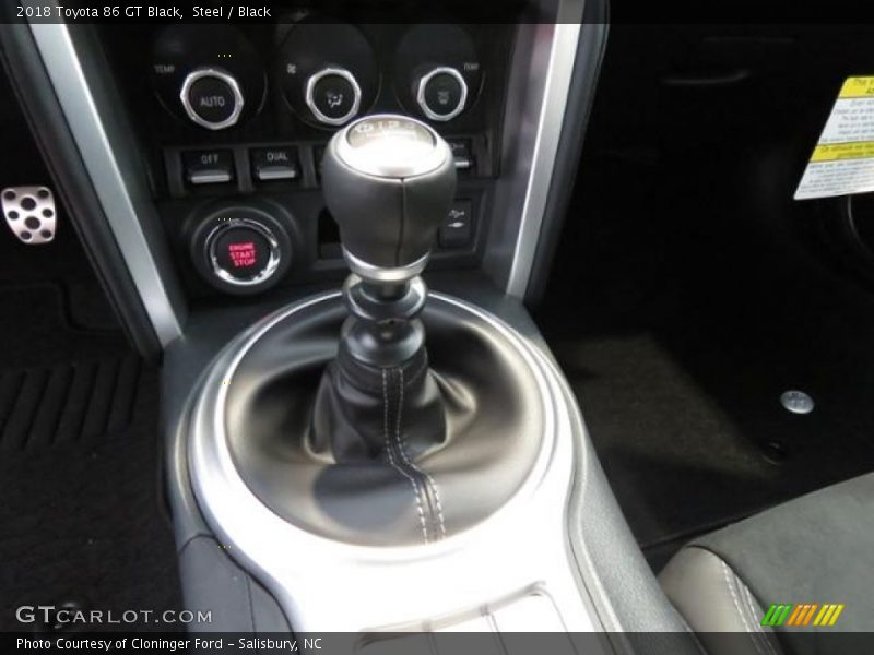  2018 86 GT Black 6 Speed Manual Shifter