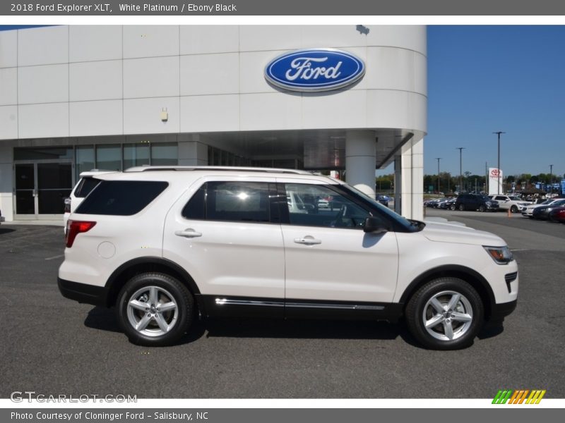 White Platinum / Ebony Black 2018 Ford Explorer XLT