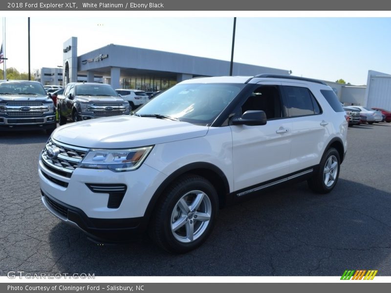 White Platinum / Ebony Black 2018 Ford Explorer XLT