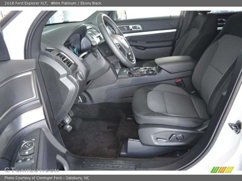 White Platinum / Ebony Black 2018 Ford Explorer XLT