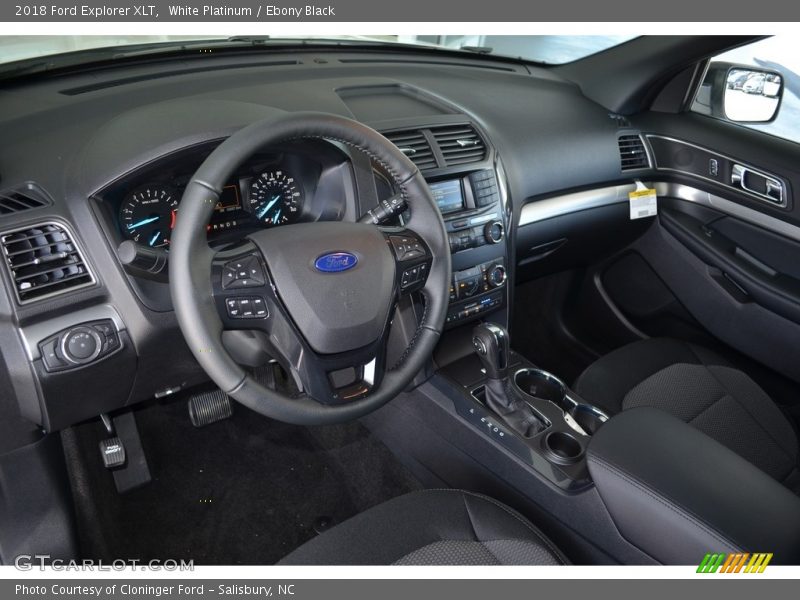 White Platinum / Ebony Black 2018 Ford Explorer XLT