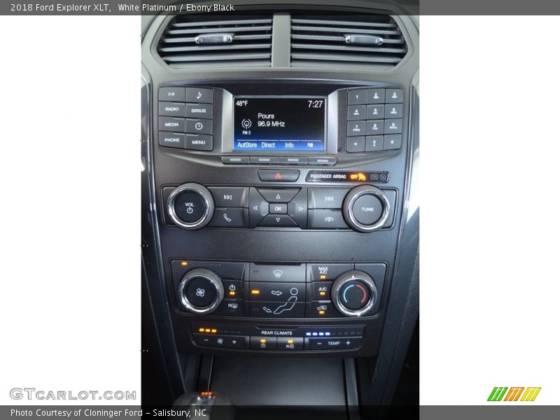 White Platinum / Ebony Black 2018 Ford Explorer XLT