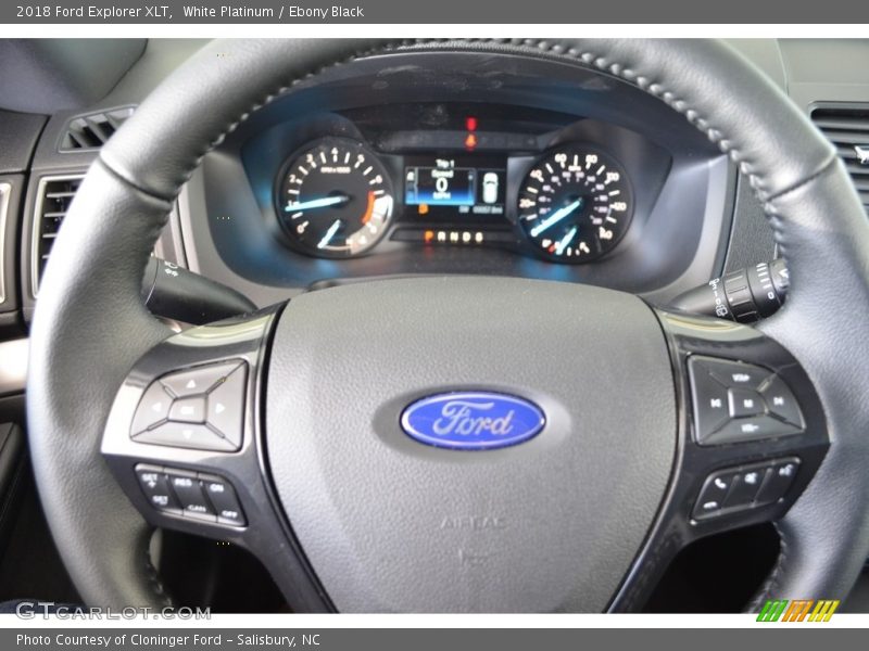 White Platinum / Ebony Black 2018 Ford Explorer XLT