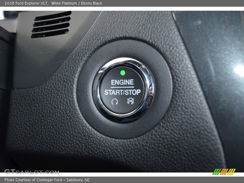 White Platinum / Ebony Black 2018 Ford Explorer XLT