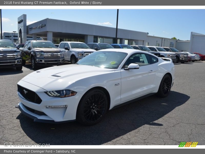 Oxford White / Ebony 2018 Ford Mustang GT Premium Fastback