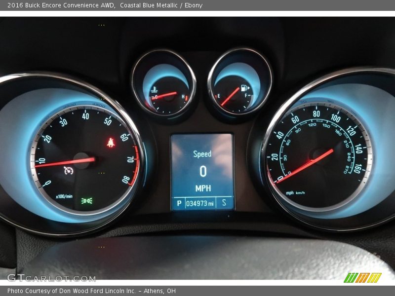 Coastal Blue Metallic / Ebony 2016 Buick Encore Convenience AWD