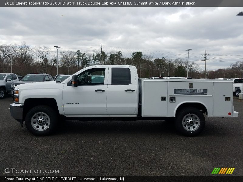 Summit White / Dark Ash/Jet Black 2018 Chevrolet Silverado 3500HD Work Truck Double Cab 4x4 Chassis