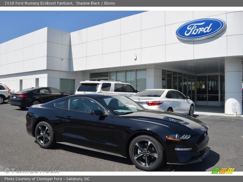 Shadow Black / Ebony 2018 Ford Mustang EcoBoost Fastback