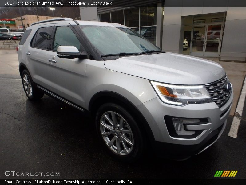 Ingot Silver / Ebony Black 2017 Ford Explorer Limited 4WD