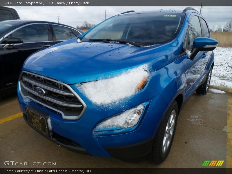Blue Candy / Ebony Black 2018 Ford EcoSport SE