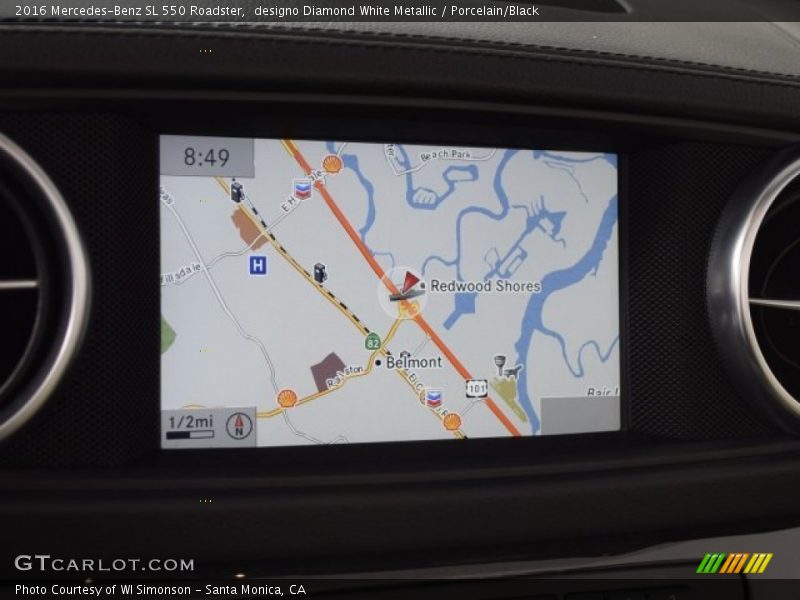 Navigation of 2016 SL 550 Roadster