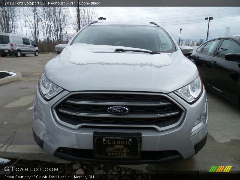 Moondust Silver / Ebony Black 2018 Ford EcoSport SE