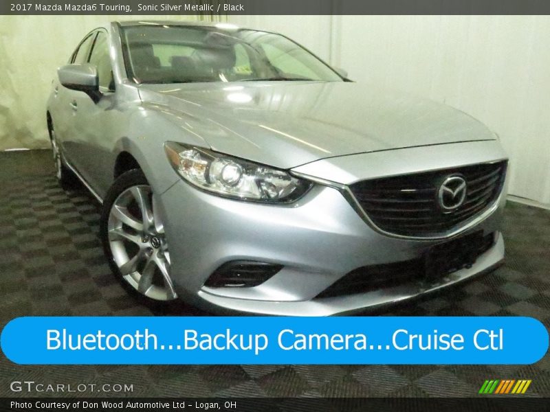 Sonic Silver Metallic / Black 2017 Mazda Mazda6 Touring