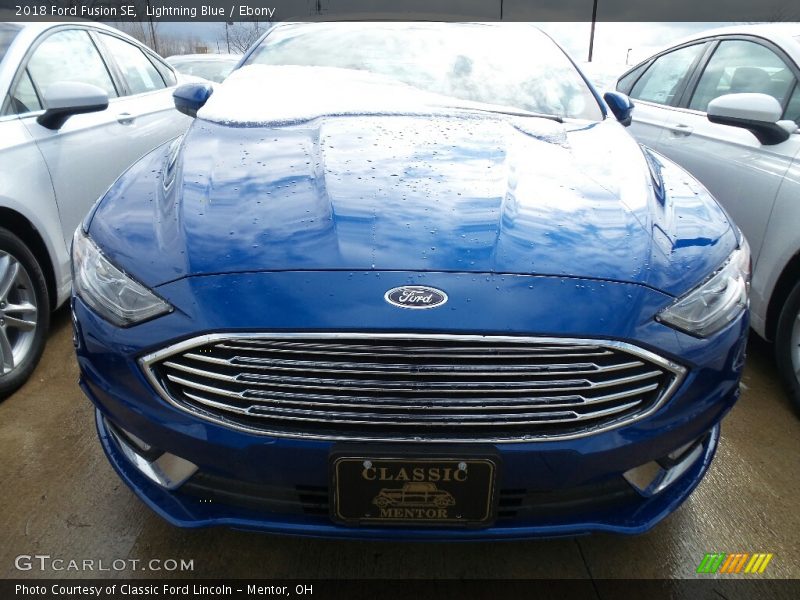 Lightning Blue / Ebony 2018 Ford Fusion SE