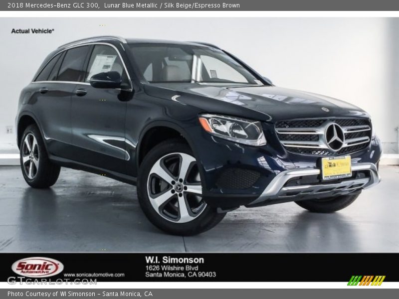 Lunar Blue Metallic / Silk Beige/Espresso Brown 2018 Mercedes-Benz GLC 300