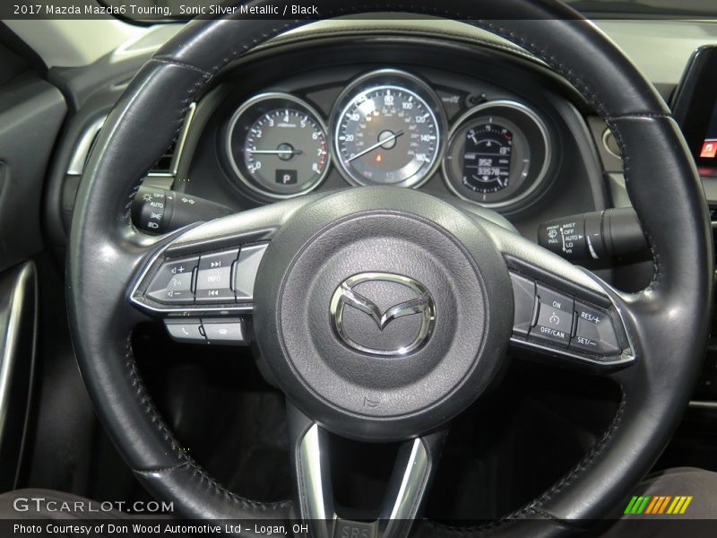 Sonic Silver Metallic / Black 2017 Mazda Mazda6 Touring