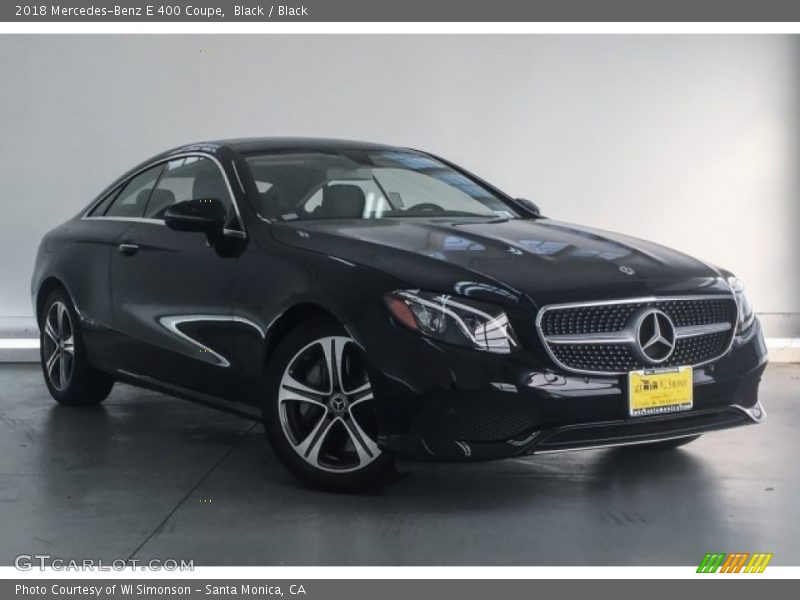 Black / Black 2018 Mercedes-Benz E 400 Coupe