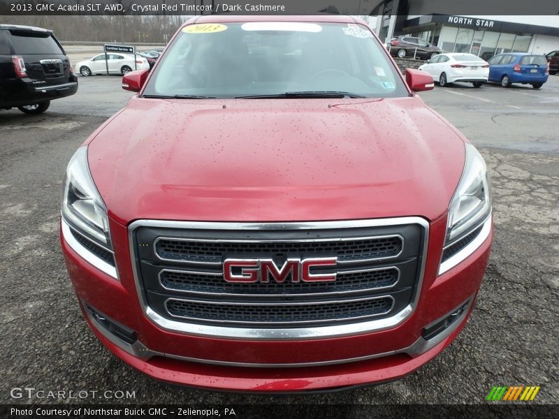 Crystal Red Tintcoat / Dark Cashmere 2013 GMC Acadia SLT AWD