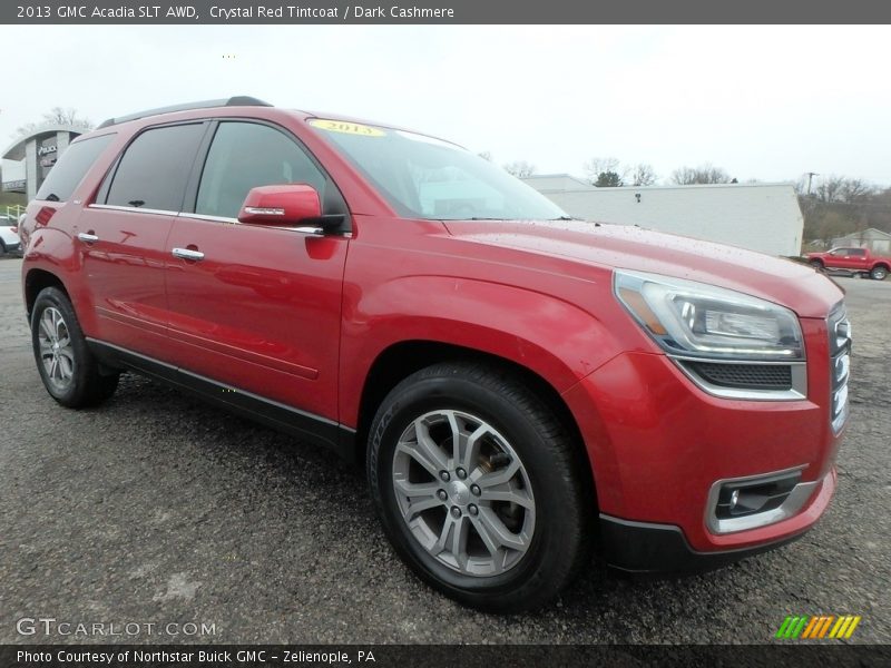 Crystal Red Tintcoat / Dark Cashmere 2013 GMC Acadia SLT AWD