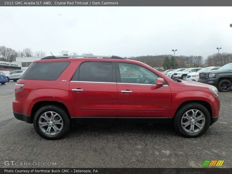 Crystal Red Tintcoat / Dark Cashmere 2013 GMC Acadia SLT AWD