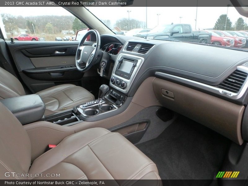 Crystal Red Tintcoat / Dark Cashmere 2013 GMC Acadia SLT AWD