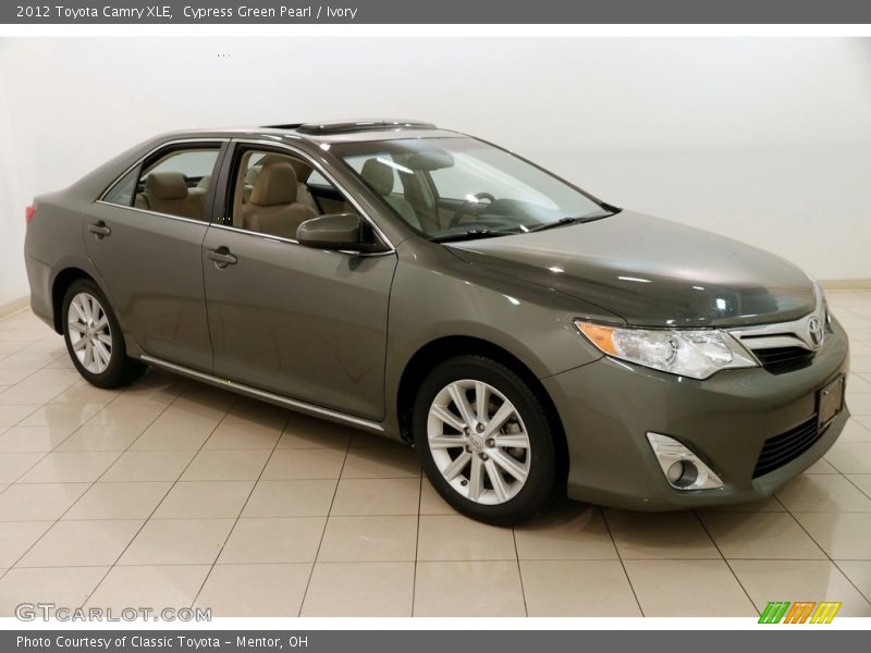 Cypress Green Pearl / Ivory 2012 Toyota Camry XLE