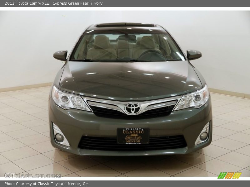 Cypress Green Pearl / Ivory 2012 Toyota Camry XLE